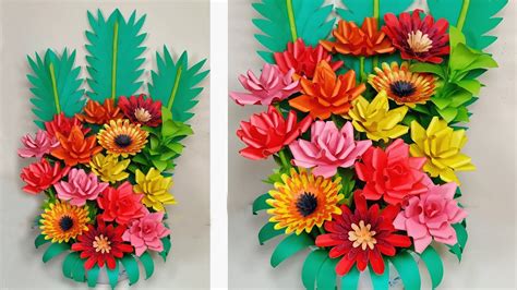 How To Make Beautiful Paper Flower Bouquet Tutorial Paper Craft Jarines Crafty Creation