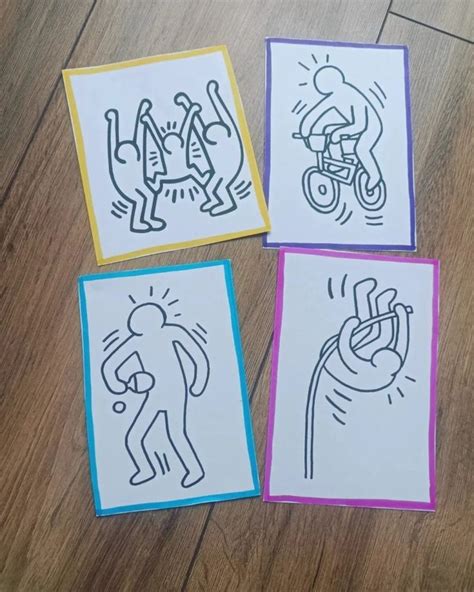 Des Silhouettes Fa On Keith Haring L Ecole De Crevette Jeux