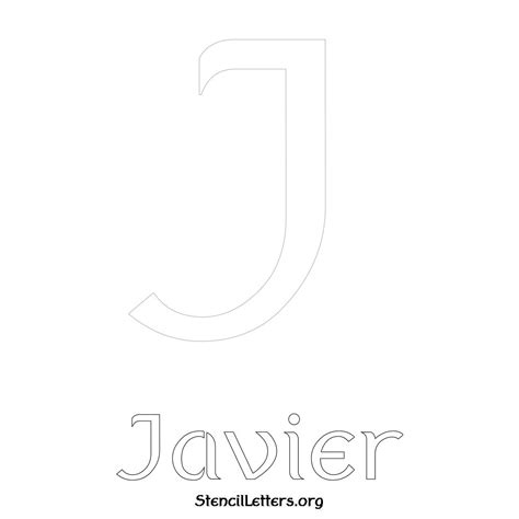 Javier Free Printable Name Stencils with 6 Unique Typography Styles and ...