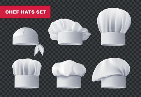 Realistic Culinary Chef Hats Icon Set 13489379 Vector Art at Vecteezy