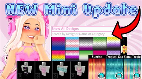 New Mini Summer Update Royale High Roblox New Hair Color Outfits And