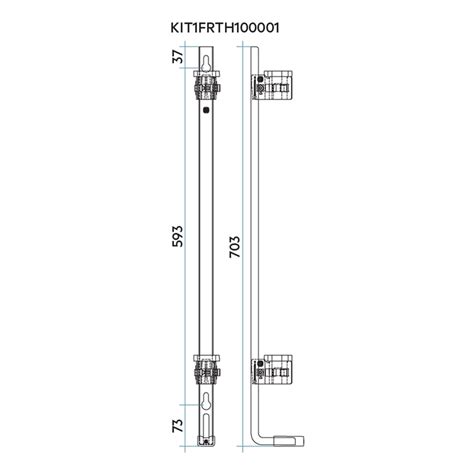 Irsap Kit Frth Sistema Di Fissaggio A Parete Per Tesi Una