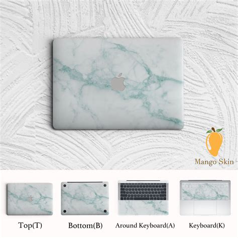 Light Green Marble Laptop Skin Full MacBook Air 13 sticker | Etsy