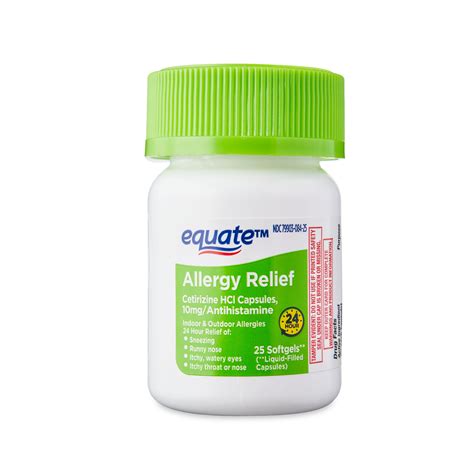 Find Your Perfect Equate Allergy Relief Cetirizine Hcl Softgels 25