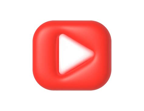 3d Realistic Media Play Button Red Square Play Button To Launch