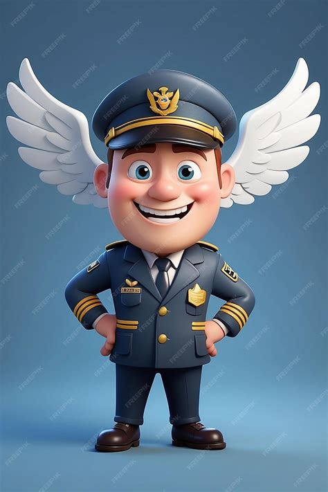 Premium Photo 3d Animation Style Cartoon Character Illustration Of Pilot