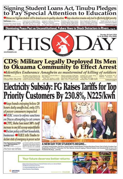 Newspaper Headlines Manufacturers NLC Reject Hike In Electricity