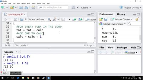 R PROGRAMMING SUM INTEGERS YouTube
