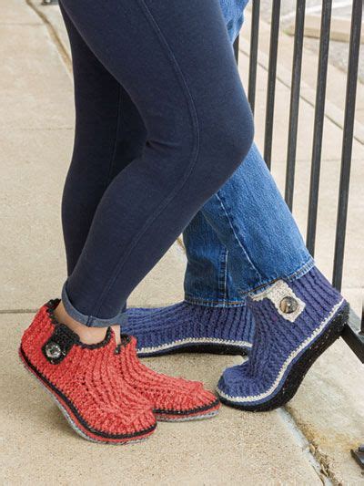 Annies Signature Designs Unisex Slippers Crochet Pattern Easy