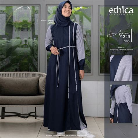 Inspirasi Outfit Gamis Ethica 2024 Tampil Stylish Dan Elegan