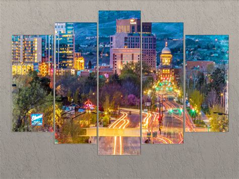 Boise Canvas Print, Boise Wall Art, Boise Painting, Boise Downtown, Idaho - Etsy