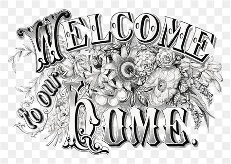 Welcome Home Clipart Black And White