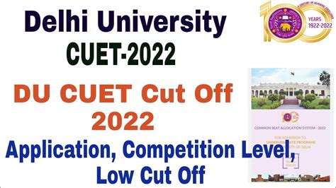 Delhi University Cuet Cut Off 2022 Du Admission Form 2022 Cut Off