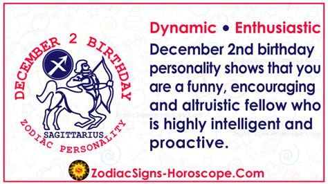 December 2 Zodiac (Sagittarius) Horoscope Birthday Personality and ...