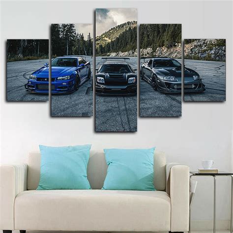 Nsx Vs Skyline R Vs Supra Wall Art Canvas Decor Printing Ca Go Canvas