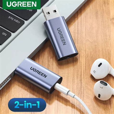 Ugreen Sound Card Usb To Aux Mm Trrs Pc