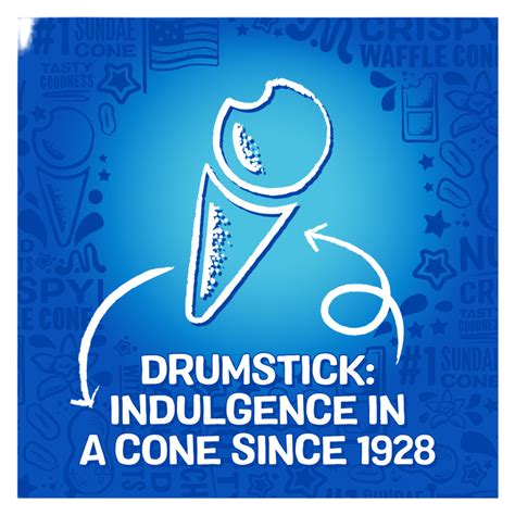 Drumstick King Size Vanilla With Chocolatey Swirls Ice Cream Cone 1ct