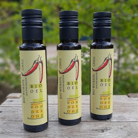 3x Bio Würzöl Chili 3x 100ml Heidehoefe vonderohe de