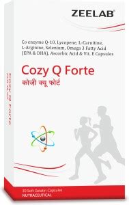 Zeelab Cozy Q Forte Co Enzyme Q 10 Lycopene Omega 3 Fatty Acid