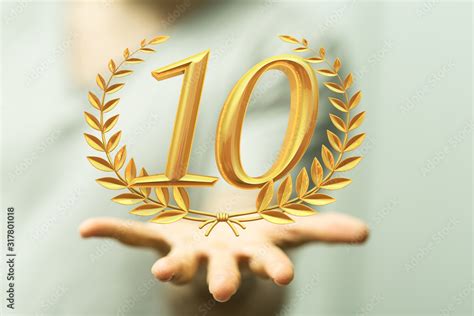 10 Anniversary 3d Numbers Poster Template For Celebrating 10th