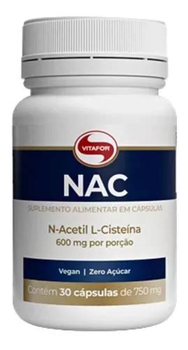 Nac N acetil Cisteína 30 Cápsulas 750mg Vitafor Parcelamento sem juros