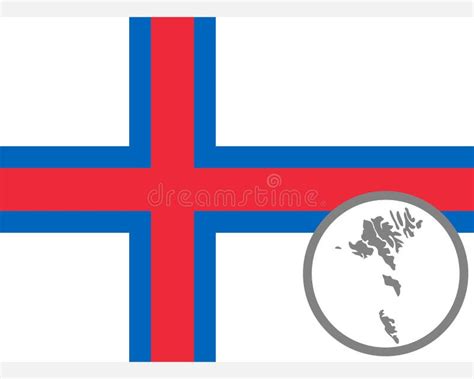 Flag And Map Of The Faeroe Islands Stock Vector Illustration Of