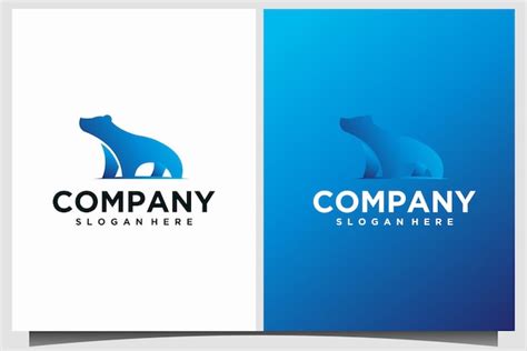 Premium Vector | Polar bear logo design vector template