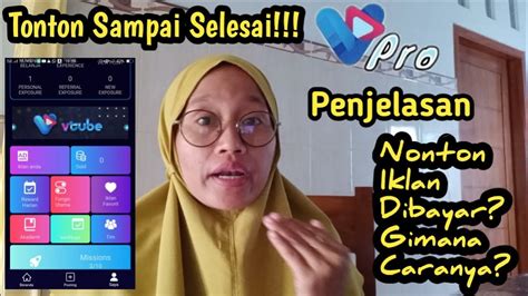 PENJELASAN TENTANG VTUBE TONTON IKLAN DAPAT UANG YouTube