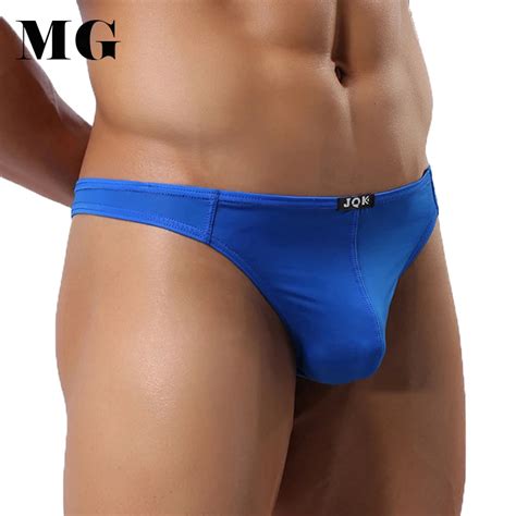 Mr Gun 5pcs Pack Wholesale Satin Thongs Sheer Nylon Sex Panties For Man Ice Silk Summer G