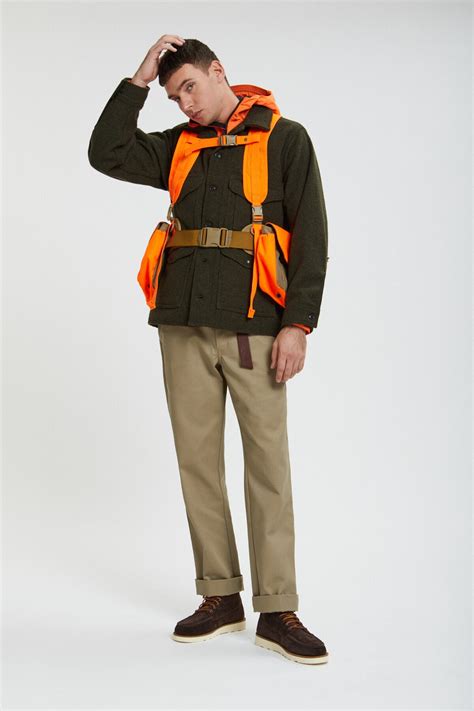 Filson Man Upland Guide Strap Vest Dark Tan Blaze Orange Uomo Wp Store