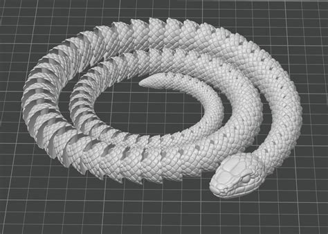 Articulated Snake And Rattle Snake Stl File For 3d Printing Etsy
