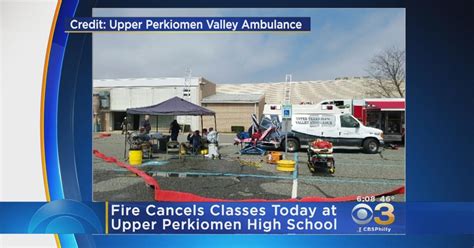 Damage From Fire Causes Classes To Be Cancelled At Upper Perkiomen High School - CBS Philadelphia