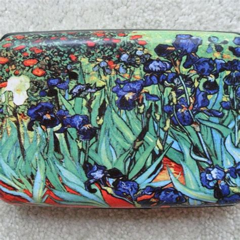 Monarque Bags New Armored Rfid Van Gogh Irises Wallet Hard Case