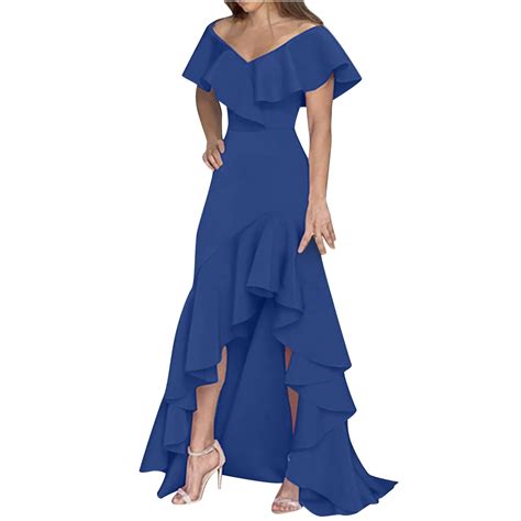 Semi Formal Dresses for Women 2022 Elegant Floral V Neck Fit and Flare