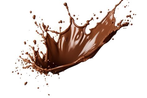 Premium Photo Splash Of Chocolate On White Background
