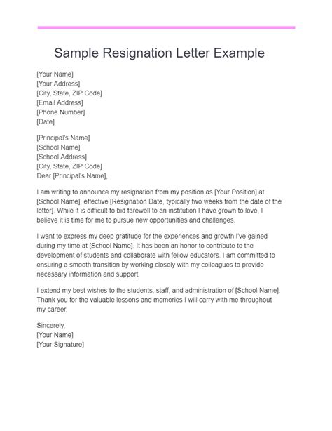 15 Teacher Resignation Letter Examples How To Write Tips Examples