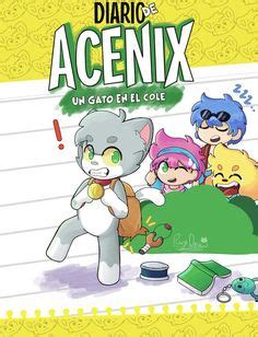 The Book Cover For Diario De Acenix Un Gato El Cole Which Is