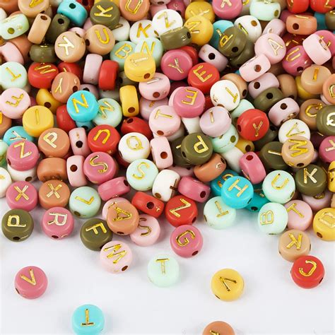 Perles Lettres Color Es Pcs Actoys Perles Lettres Alphabet Ronde