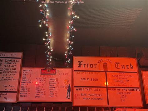 Online Menu Of Friar Tuck Restaurant Chicago Illinois 60657 Zmenu