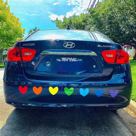 Extra Large Rainbow Heart Car Decals Pride Car Decals | Etsy