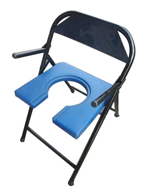 Black And Blue Folding Commode Chair At Rs 420 In Ahmedabad Id