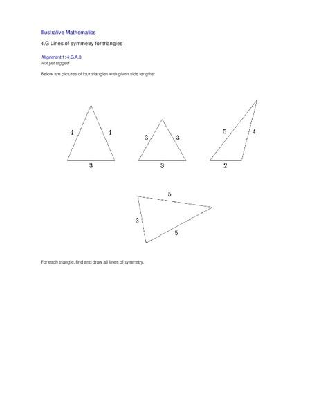 Lines Of Symmetry For Triangles Lesson Plan For 3rd 5th Grade Lesson Planet