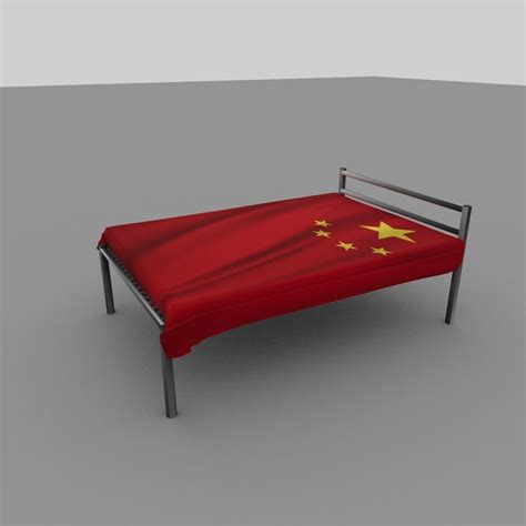 3d Model Chinese Bed Vr Ar Low Poly Cgtrader