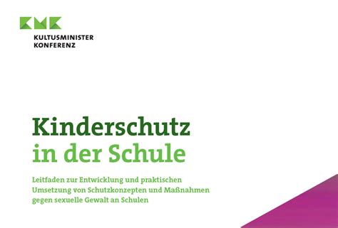 Kultusministerkonferenz Beschlie T Leitfaden F R Schutzkonzepte Gegen