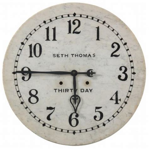 Lot 20 In Seth Thomas 30 Day Marble Dial Clock