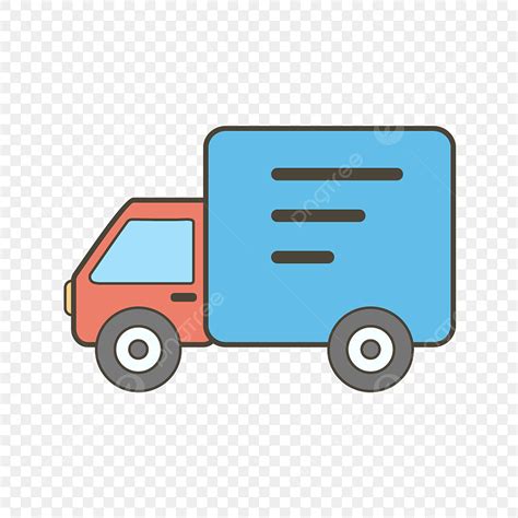 Cartoon Delivery Truck Clipart Transparent Background Vector Delivery