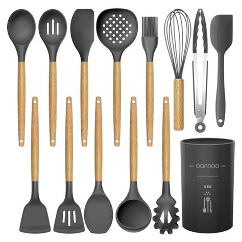 Oannao 14 Pcs Silicone Cooking Utensils Kitchen Utensil Set Silicone