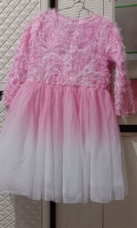 Dress Gradasi Bulu Ngembang On Carousell