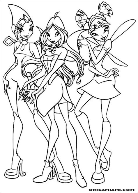 Desenho Para Colorir Winx Club 23 OrigamiAmi