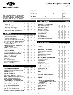 Ford Multi Point Inspection Form PDF AirSlate SignNow